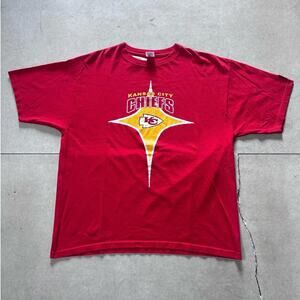 90s Vintage Kansas City Chiefs Starter Star Red T Shirt Size XXL